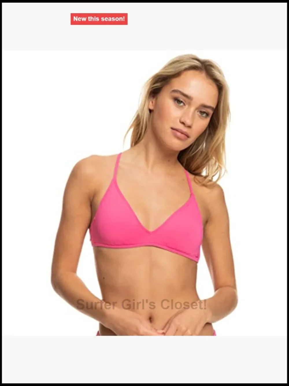 Triangle Bikini Top – UPF 50+, Quick-Dry, Removable Pads